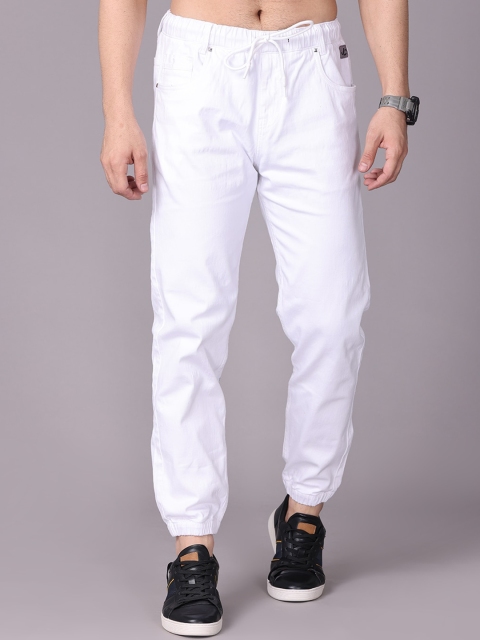 

Jean Cafe Men White Jean Slim Fit Mildly Distressed Jeans