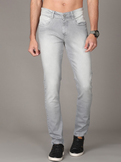

Jean Cafe Men Grey Jean Slim Fit Low Distress Heavy Fade Stretchable Jeans