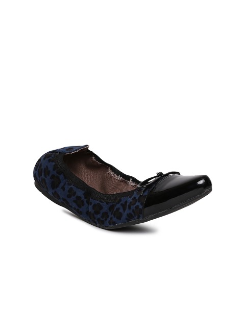 

Catwalk Women Black & Navy Printed Ballerinas, Blue