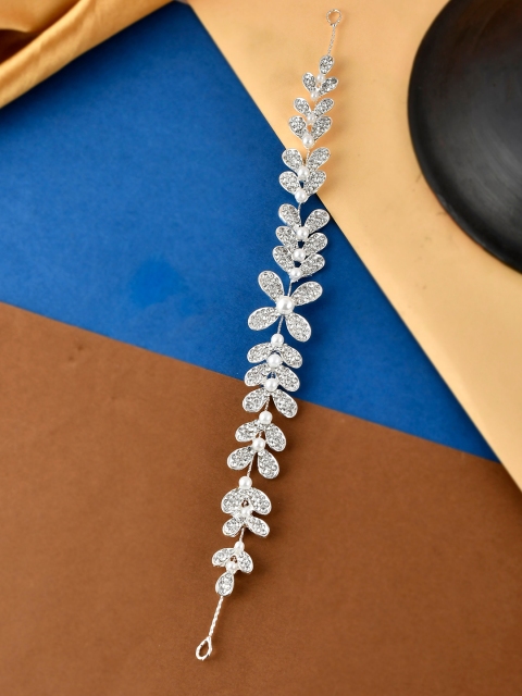 

AQUASTREET Women Silver-Toned Leaf Designed Headband