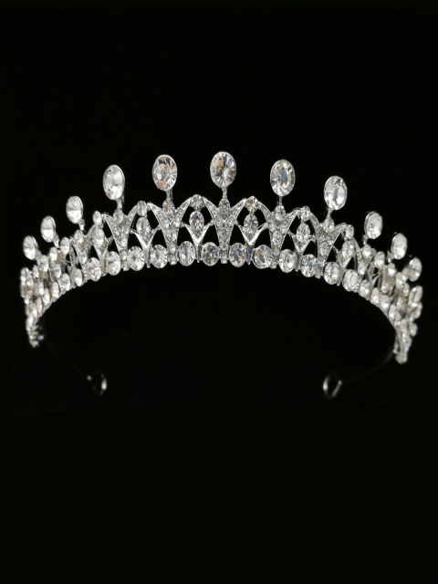 

AQUASTREET Women Silver Crystals Embellished Tiara