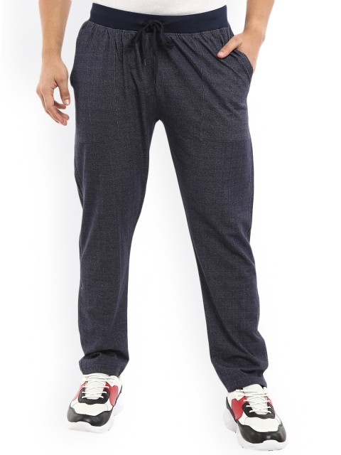 

V-Mart Men Navy Blue Solid Cotton Track Pants