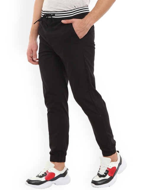 

V-Mart Men Black Solid Cotton Joggers