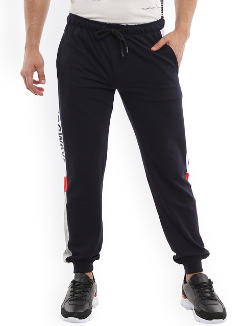 

V-Mart Men Navy Blue Solid Cotton Joggers