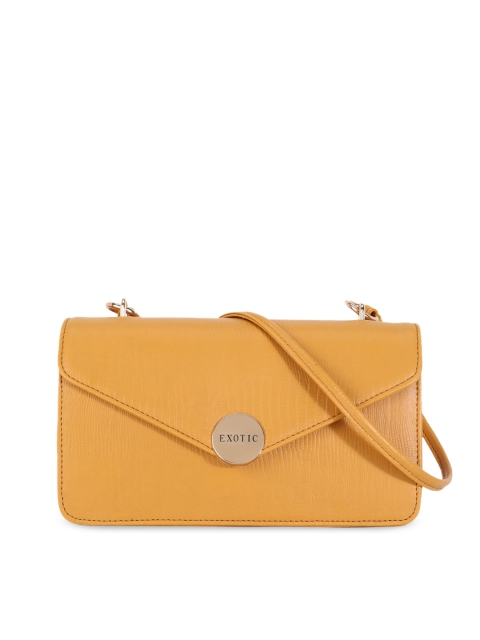 

Exotic Mustard Yellow Structured Sling Bag