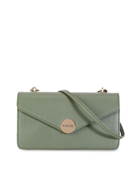 

Exotic Green PU Structured Textured Sling Bag