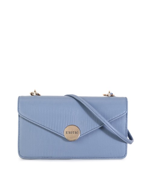 

Exotic Blue PU Structured Sling Bag with Tasselled