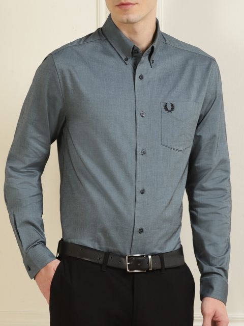 

Fred Perry Men Black Cotton Formal Shirt