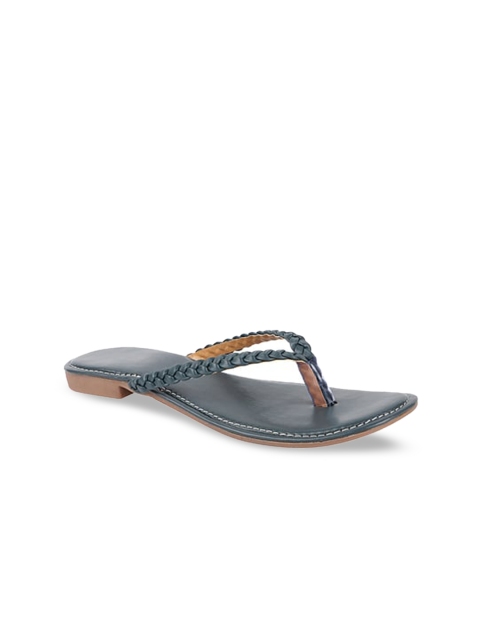 

THE WHITE POLE Women Green Ethnic Open Toe Flats