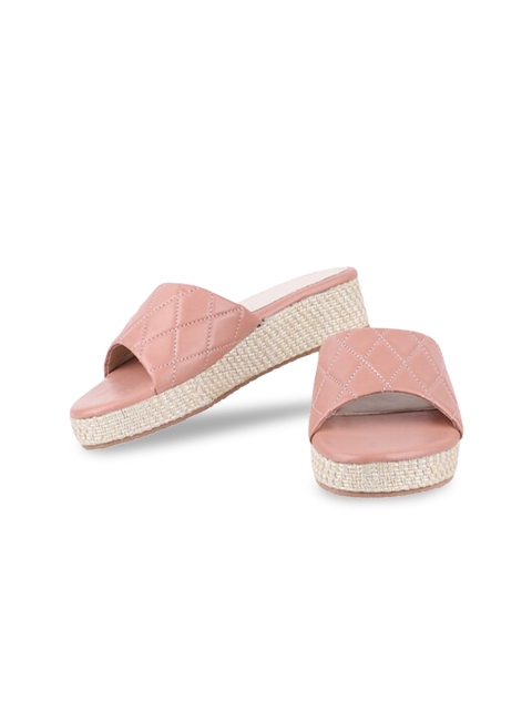 

THE WHITE POLE Women Pink Ethnic Open Toe Flats with Bows