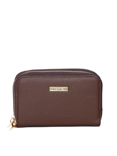 

ToniQ Women Brown Zip-Around Wallet
