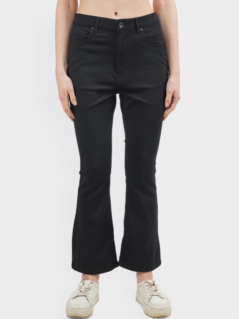 

United Colors of Benetton Women Black Highly Distressed Jeans