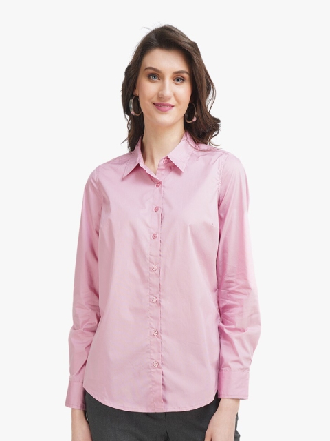 

United Colors of Benetton Women Pink Slim Fit Formal Shirt