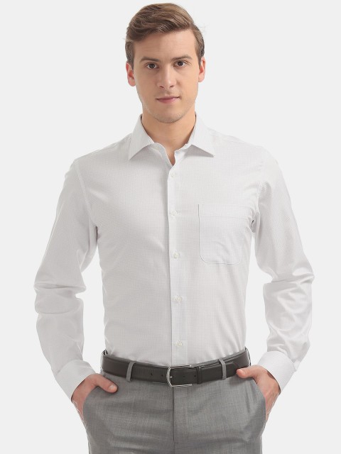 

AD By Arvind Men White Regular Fit Pure Cotton Formal Shirt