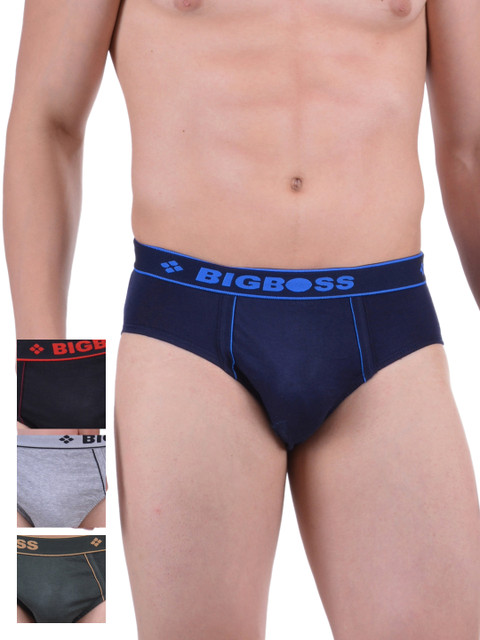 

Dollar Bigboss Men Multicoloured Pack of 4 Briefs MDBR-05-PO4-1, Multi
