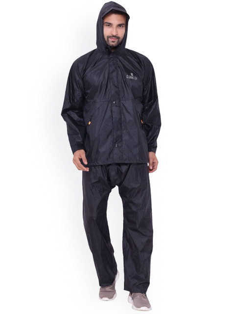 

THE CLOWNFISH Men Black Rain Suit