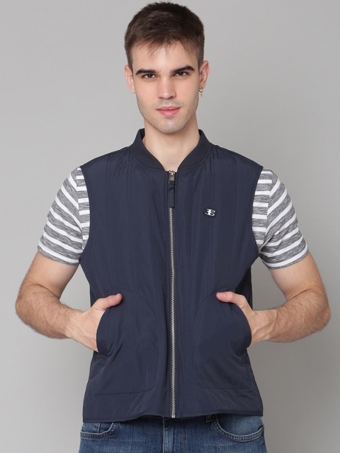 

BEN SHERMAN Men Navy Blue Solid Lightweight Padded Jacket