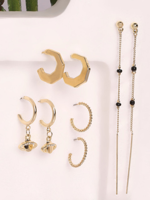 

Lilly & sparkle Set of 4 Gold-Plated Contemporary Half Hoop Earrings