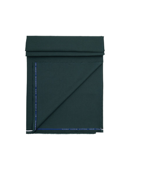

CAVALLO by Linen Club Men Green Solid Cotton Linen Shirt Fabric