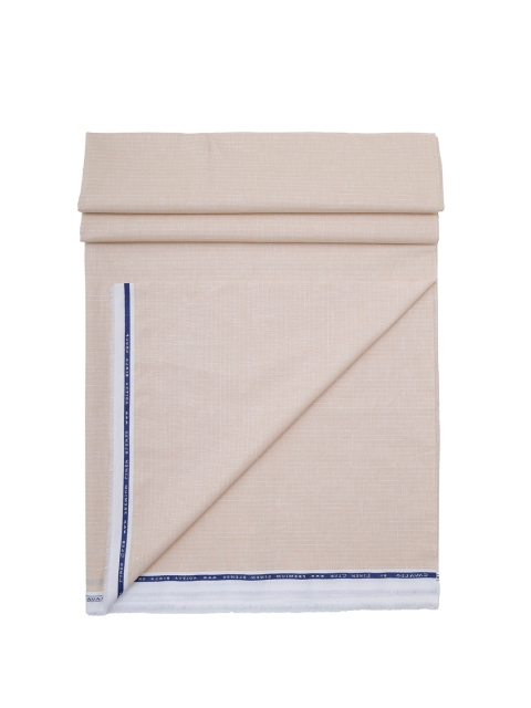 

CAVALLO by Linen Club Men Peach-Coloured Solid Shirt Clothing Fabric
