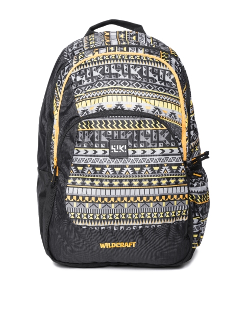 

Wildcraft Unisex Grey & Black Printed Backpack