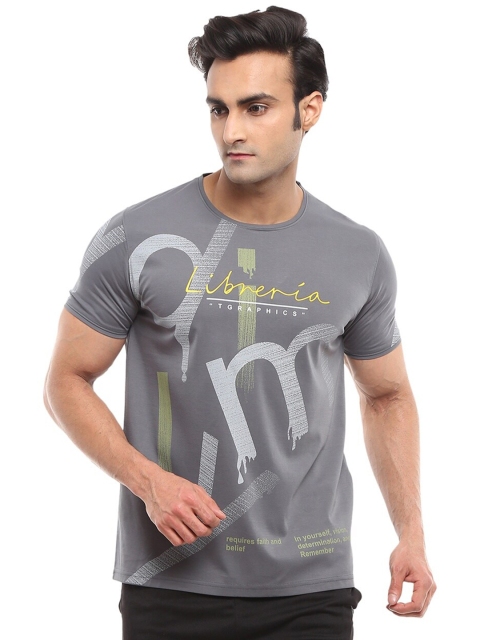 

V-Mart Men Grey Printed T-shirt