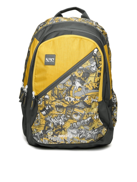 

Wildcraft Unisex Grey & Yellow Printed Wiki 7 Punk 5 Backpack