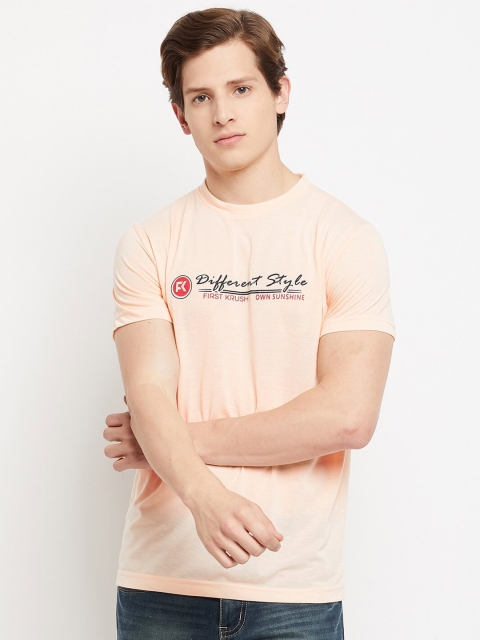 

FirstKrush Men Pink Typography Printed T-shirt