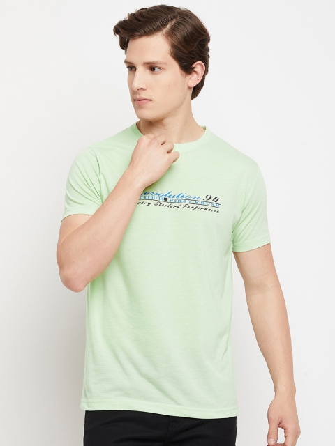 FirstKrush Men Green Typography Printed T-shirt