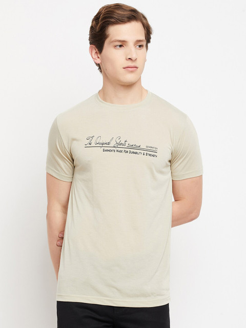

FirstKrush Men Grey Regular Fit Cotton T-shirt