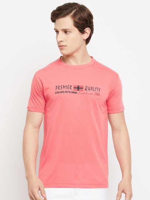 

FirstKrush Men Coral Red Typography T-shirt
