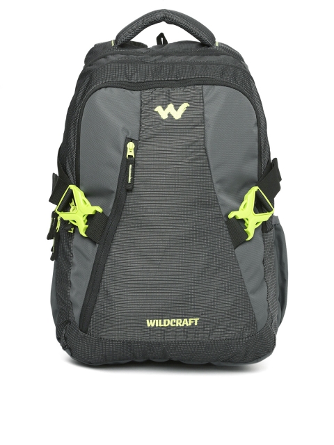 

Wildcraft Unisex Black & Grey Solid Backpack