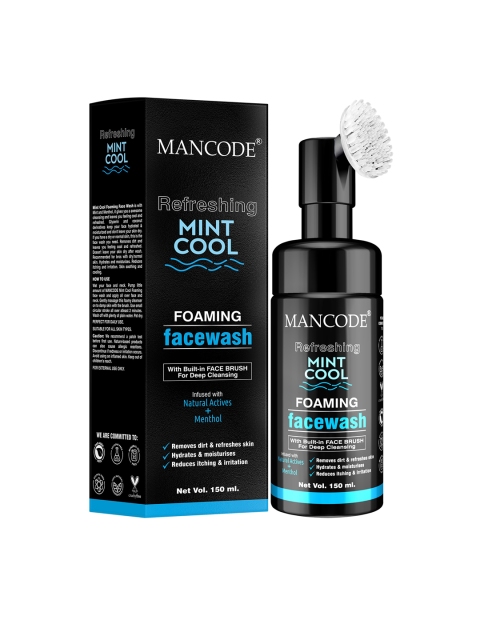 

MANCODE Men Set Of 2 Black De-Tan And Cool Mint Foaming Facewash