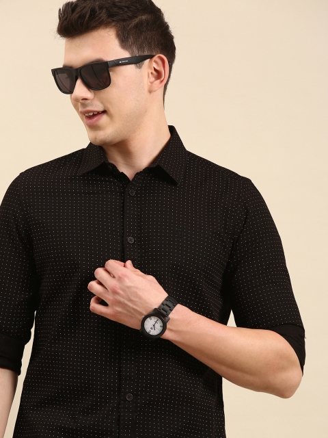 

Being Human Men Black Slim Fit Printed Casual Pure Cotton Shirt