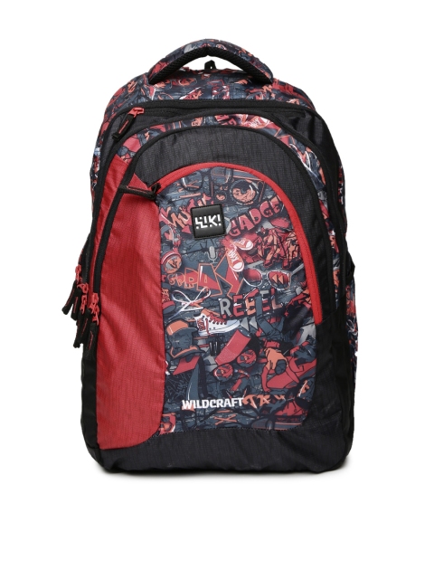 

Wildcraft Unisex Red Printed Wiki 9 Punk 7 Backpack