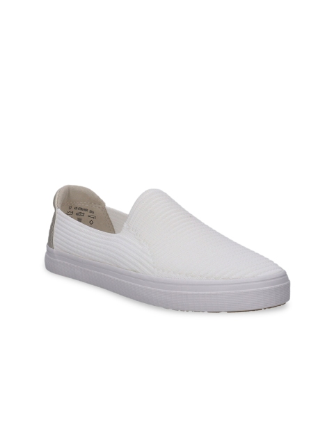 

Bugatti Women White Striped Slip-On Sneakers