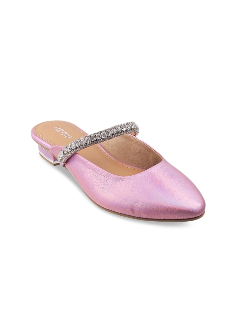 

Metro Pink Block Mules