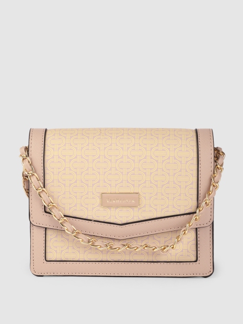 

Van Heusen Beige Printed Structured Sling Bag