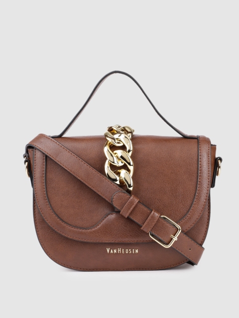 

Van Heusen Brown Solid Satchel