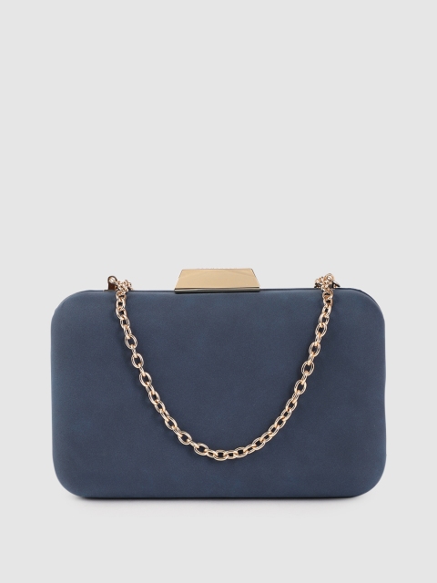

Van Heusen Navy Blue Solid Box Clutch