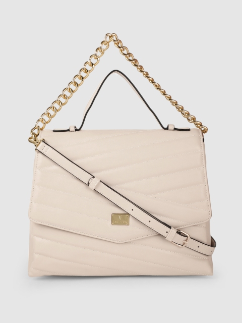 

Van Heusen Nude-Coloured Solid Satchel