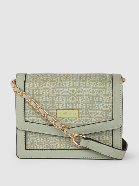 

Van Heusen Green Geometric Printed Structured Sling Bag