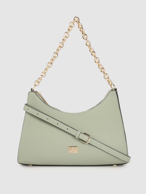 

Van Heusen Green Solid Structured Shoulder Bag