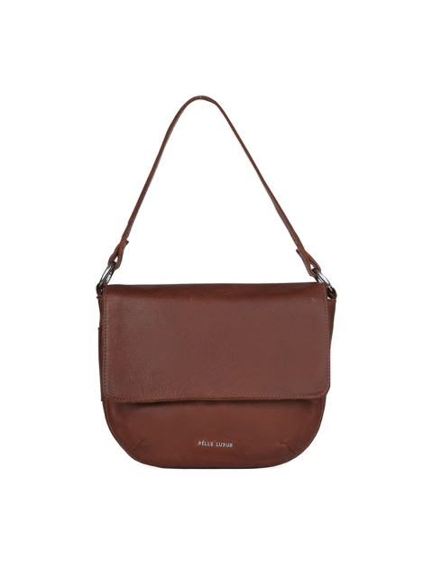 

PELLE LUXUR Unisex Brown Messenger Sling Bag