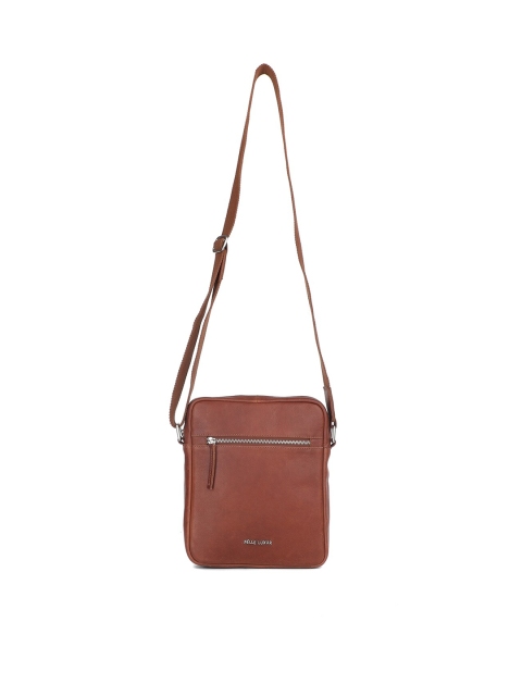 

PELLE LUXUR Unisex Rust Messenger Bag