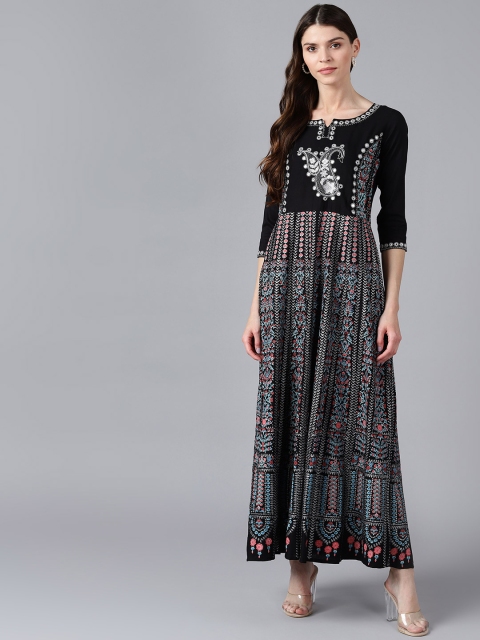 

Bani Women Black Ethnic Motifs Liva Maxi Dress
