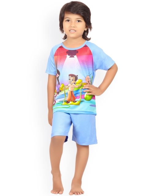 

Chhota Bheem Kids Blue Printed Dry Fit Swim Set