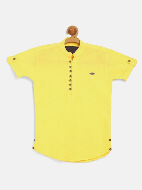 

V2 Value & Variety Boys Yellow Cotton Casual Shirt