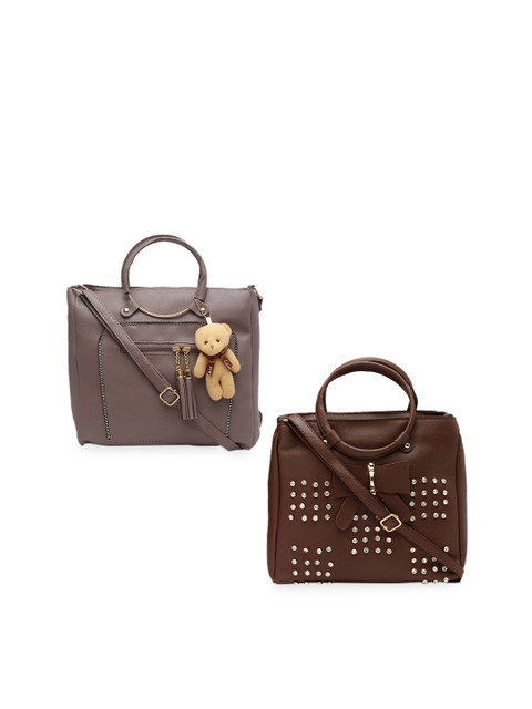 

borse lele Assorted PU Structured Handheld Bag with Tasselled