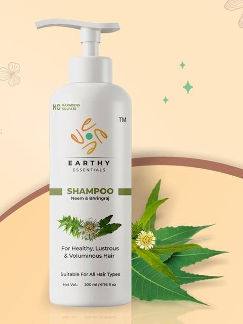 

EARTHY ESSENTIALS Neem & Bhringraj Shampoo & Red Aloe Vera Face Wash, White